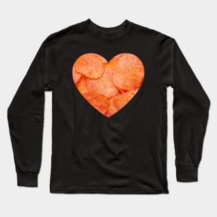 Ketchup Chips Heart Photograph Long Sleeve T-Shirt